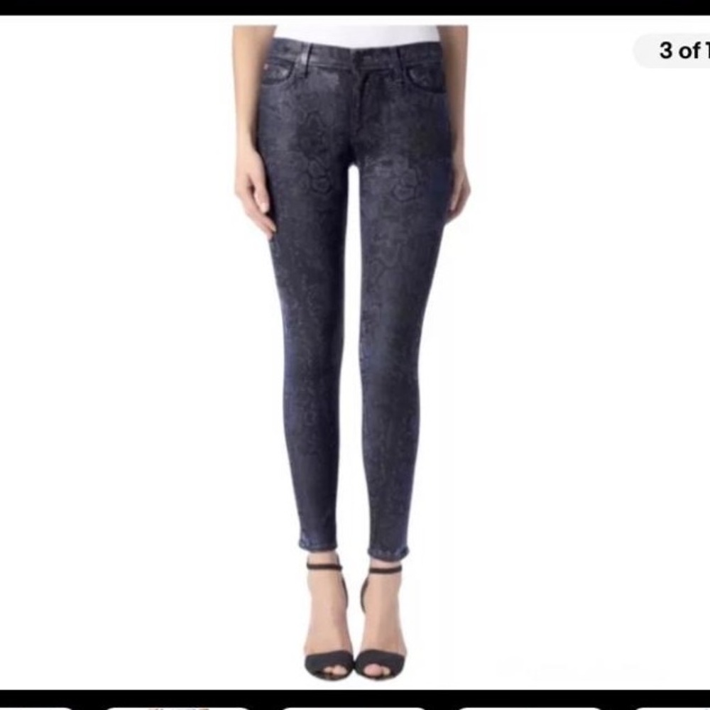 Hudson women’s size 29 Nico Super Skinny snake print mid rise jean